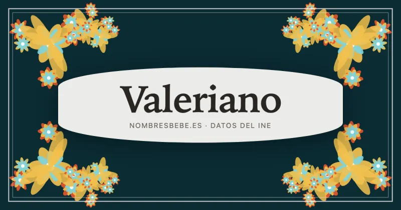 Valeriano, en una estampa ornamental de nombresbebe.es