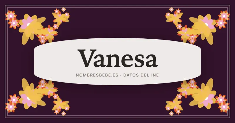 Vanesa, en una estampa ornamental de nombresbebe.es