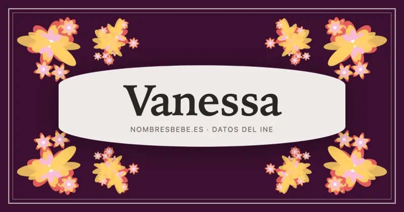 Vanessa, en una estampa ornamental de nombresbebe.es
