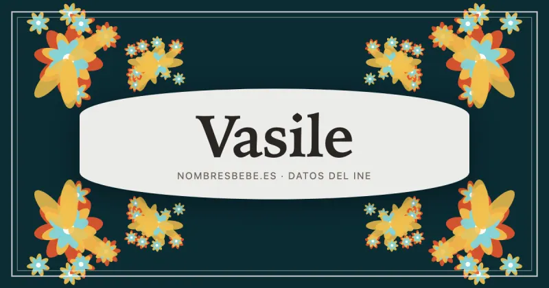 Vasile, en una estampa ornamental de nombresbebe.es