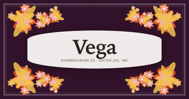 Vega, en una estampa ornamental de nombresbebe.es