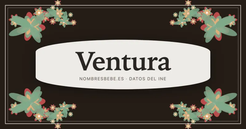Ventura, en una estampa ornamental de nombresbebe.es