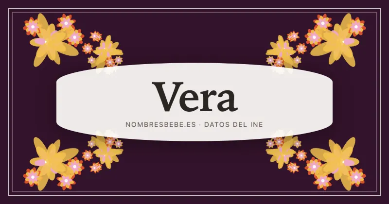 Vera, en una estampa ornamental de nombresbebe.es