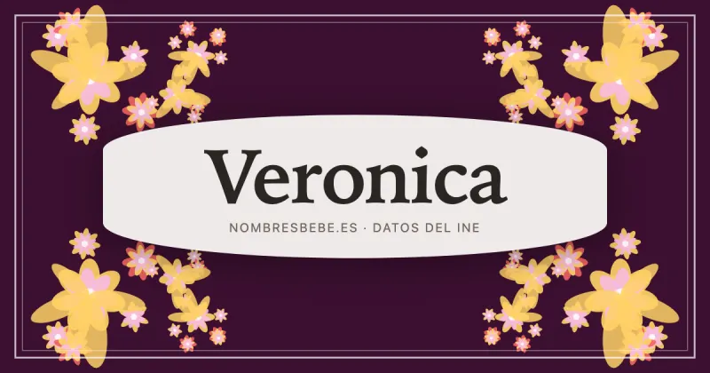 Veronica, en una estampa ornamental de nombresbebe.es