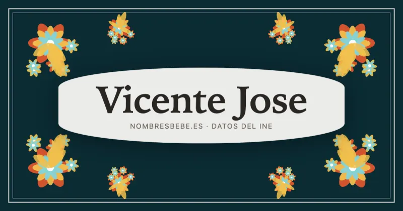 Vicente Jose, en una estampa ornamental de nombresbebe.es