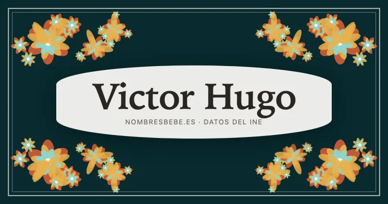 Victor Hugo, en una estampa ornamental de nombresbebe.es