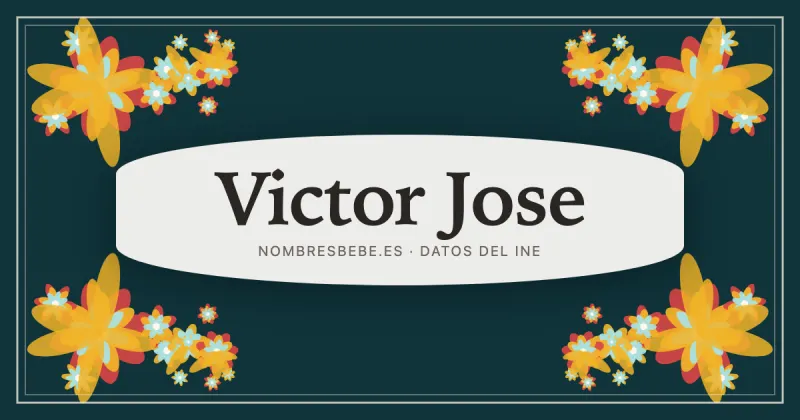 Victor Jose, en una estampa ornamental de nombresbebe.es