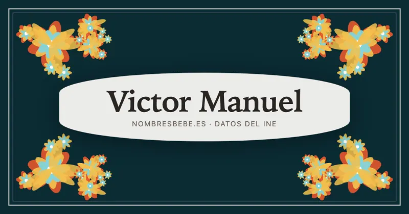 Victor Manuel, en una estampa ornamental de nombresbebe.es