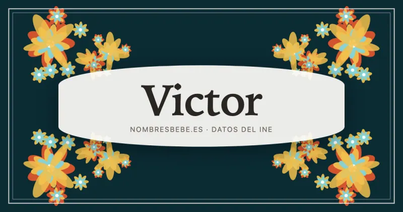 Victor, en una estampa ornamental de nombresbebe.es