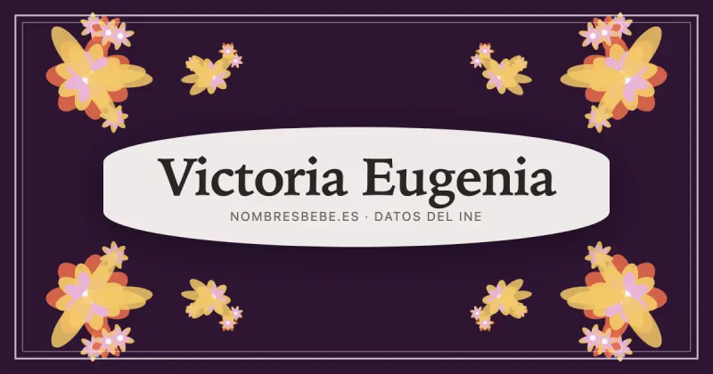 Victoria Eugenia, en una estampa ornamental de nombresbebe.es