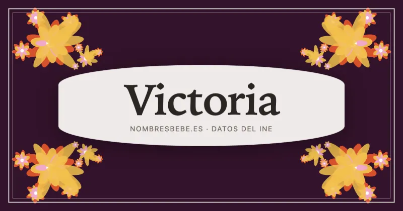 Victoria, en una estampa ornamental de nombresbebe.es