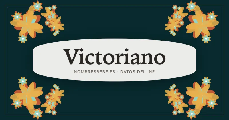 Victoriano, en una estampa ornamental de nombresbebe.es