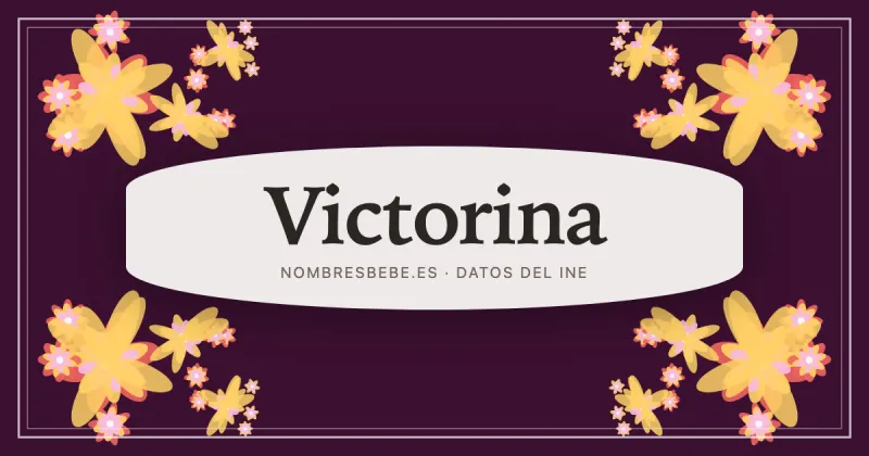 Victorina, en una estampa ornamental de nombresbebe.es