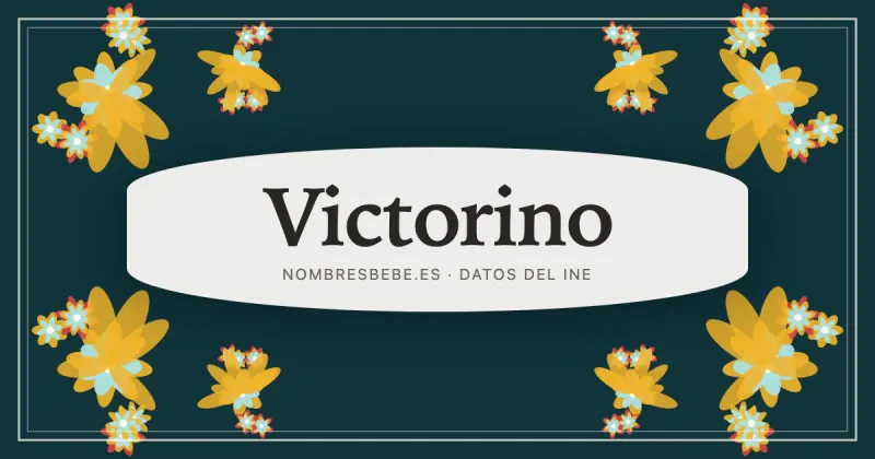 Victorino, en una estampa ornamental de nombresbebe.es