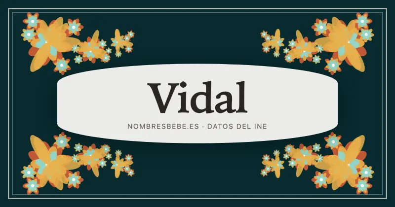 Vidal, en una estampa ornamental de nombresbebe.es