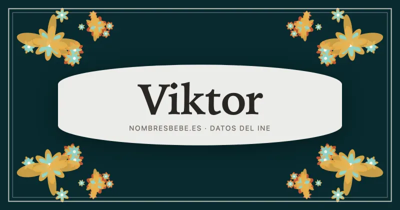 Viktor, en una estampa ornamental de nombresbebe.es