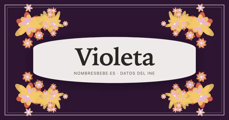 Violeta, en una estampa ornamental de nombresbebe.es