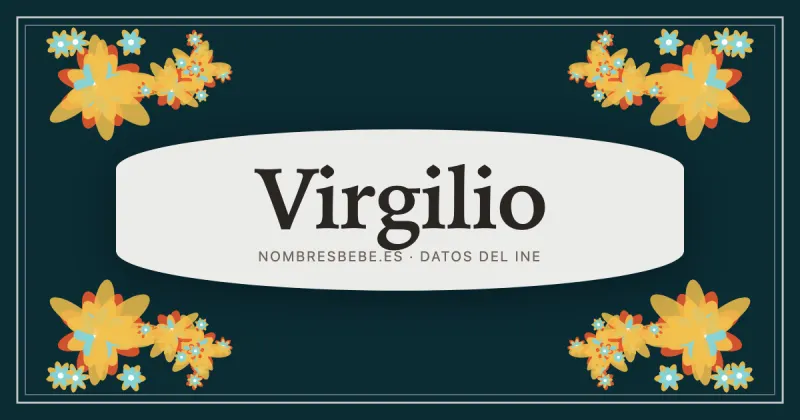 Virgilio, en una estampa ornamental de nombresbebe.es