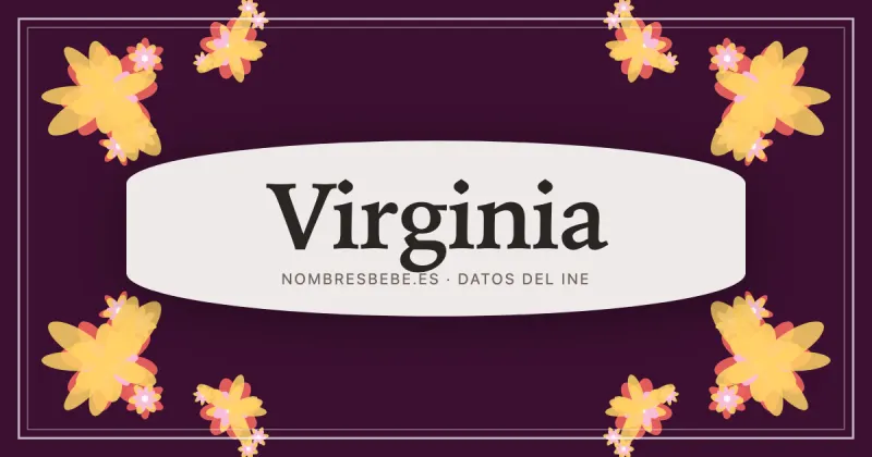 Virginia, en una estampa ornamental de nombresbebe.es