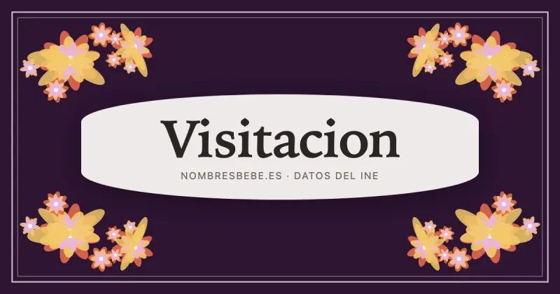 Visitacion, en una estampa ornamental de nombresbebe.es