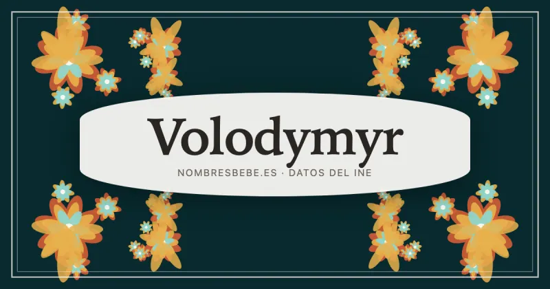 Volodymyr, en una estampa ornamental de nombresbebe.es