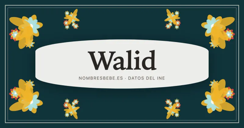 Walid, en una estampa ornamental de nombresbebe.es