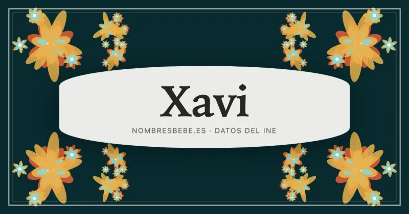 Xavi, en una estampa ornamental de nombresbebe.es