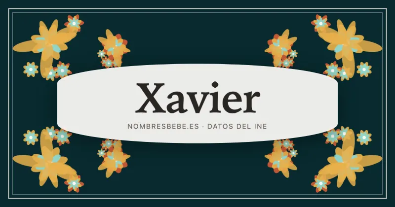 Xavier, en una estampa ornamental de nombresbebe.es