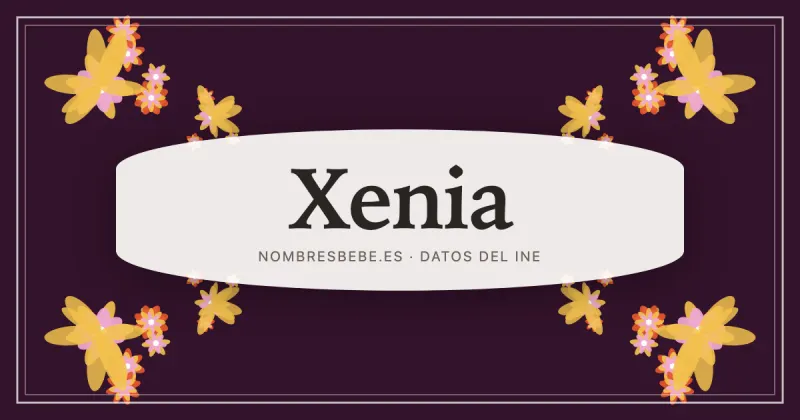 Xenia, en una estampa ornamental de nombresbebe.es