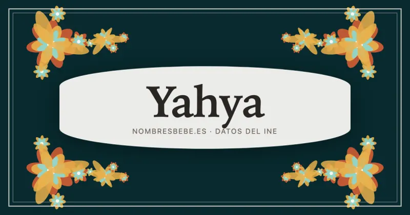 Yahya, en una estampa ornamental de nombresbebe.es