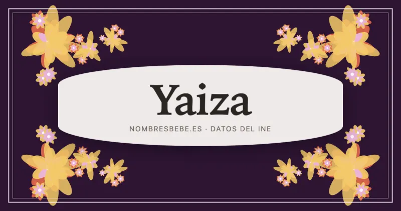 Yaiza, en una estampa ornamental de nombresbebe.es