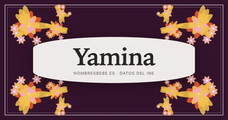 Yamina, en una estampa ornamental de nombresbebe.es