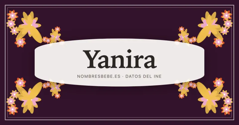 Yanira, en una estampa ornamental de nombresbebe.es