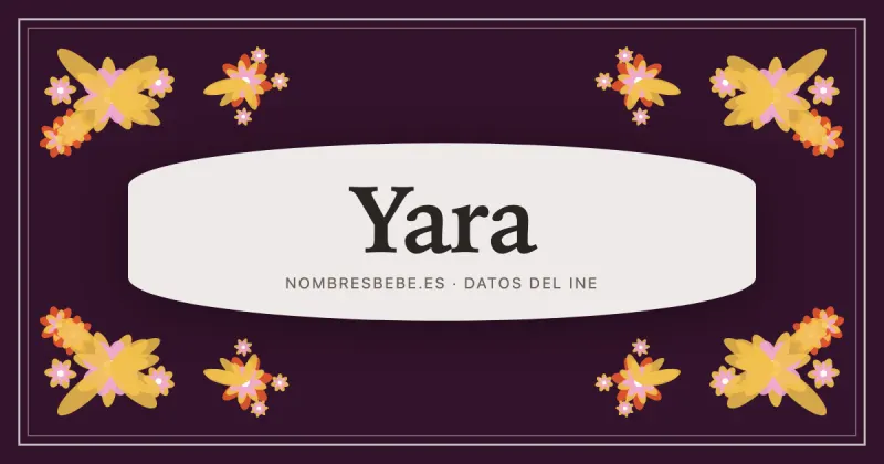 Yara, en una estampa ornamental de nombresbebe.es