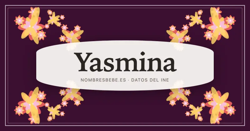Yasmina, en una estampa ornamental de nombresbebe.es