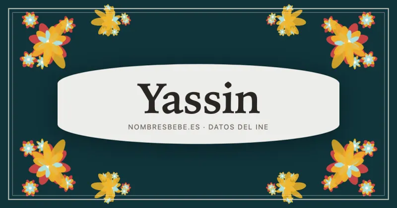 Yassin, en una estampa ornamental de nombresbebe.es