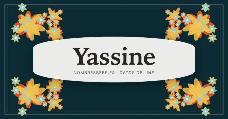 Yassine, en una estampa ornamental de nombresbebe.es