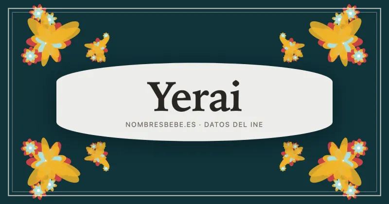 Yerai, en una estampa ornamental de nombresbebe.es