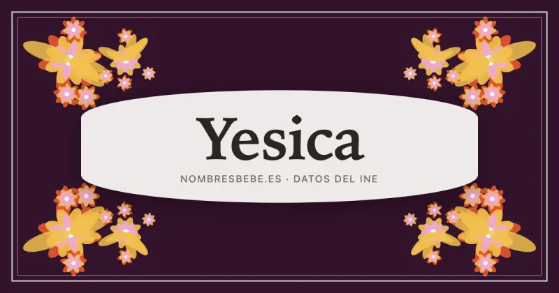 Yesica, en una estampa ornamental de nombresbebe.es