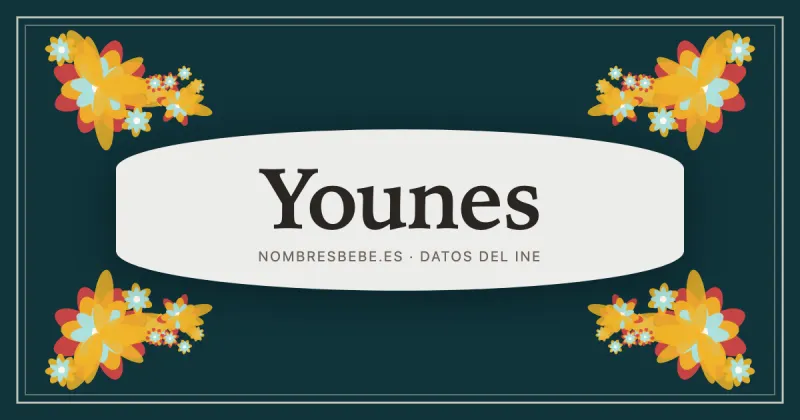 Younes, en una estampa ornamental de nombresbebe.es