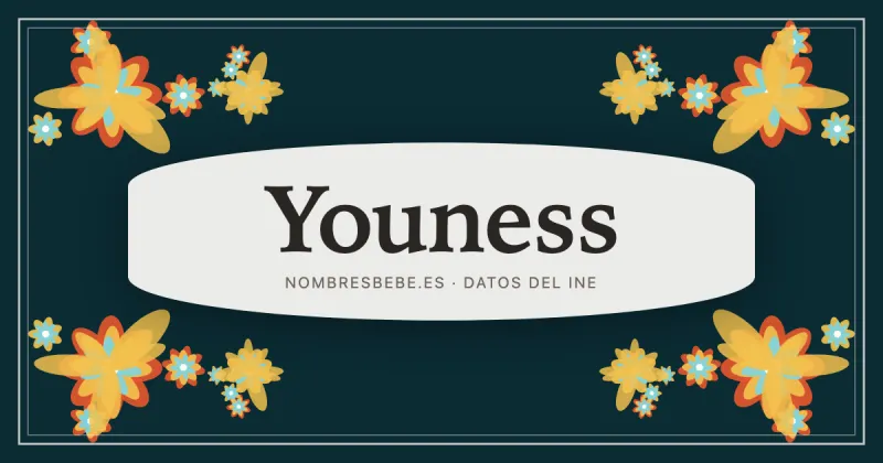 Youness, en una estampa ornamental de nombresbebe.es