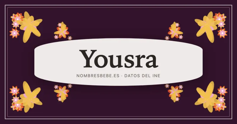Yousra, en una estampa ornamental de nombresbebe.es