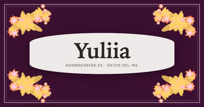Yuliia, en una estampa ornamental de nombresbebe.es