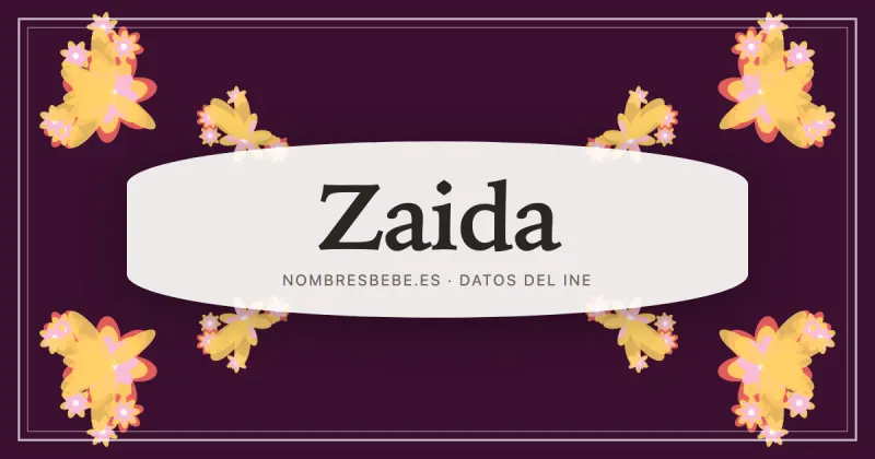 Zaida, en una estampa ornamental de nombresbebe.es