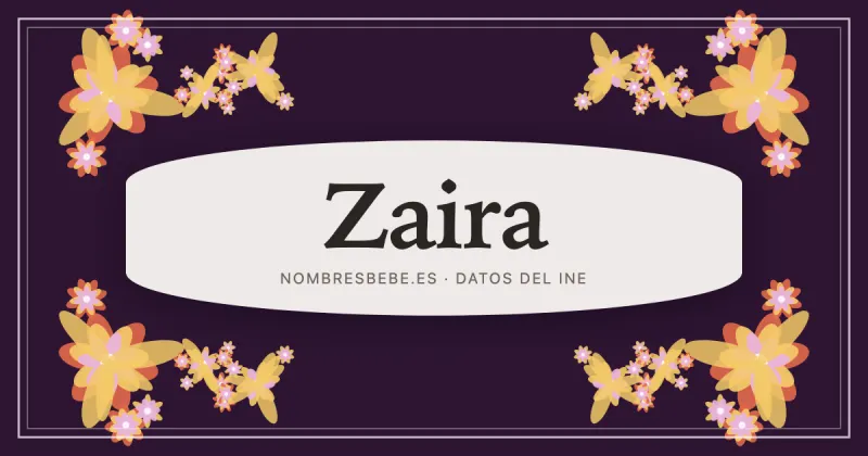 Zaira, en una estampa ornamental de nombresbebe.es