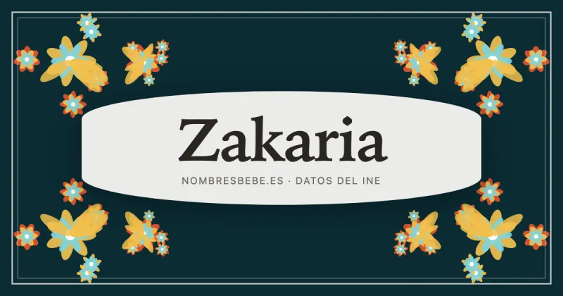 Zakaria, en una estampa ornamental de nombresbebe.es