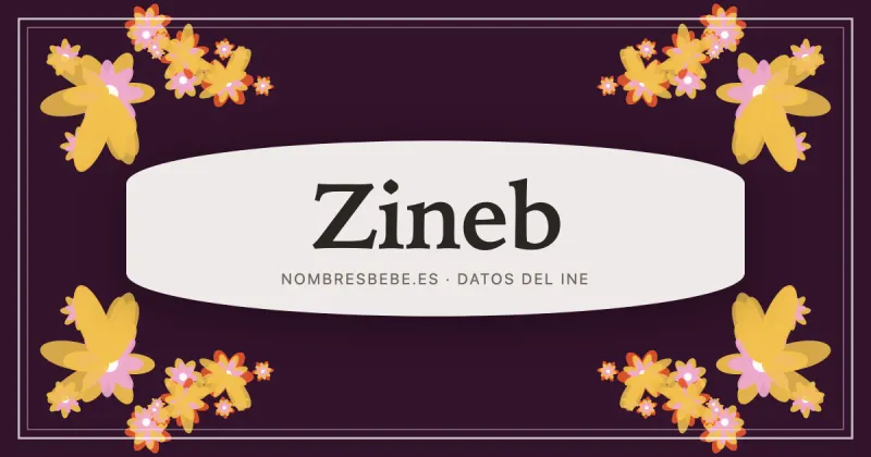 Zineb, en una estampa ornamental de nombresbebe.es