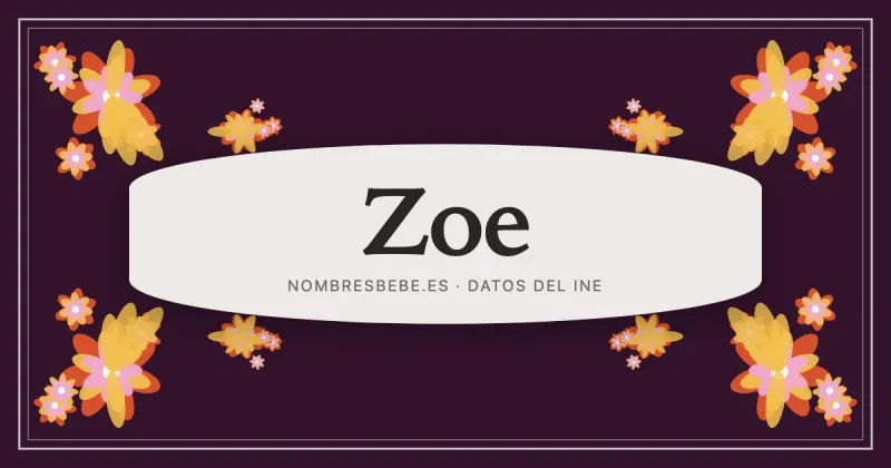 Zoe, en una estampa ornamental de nombresbebe.es