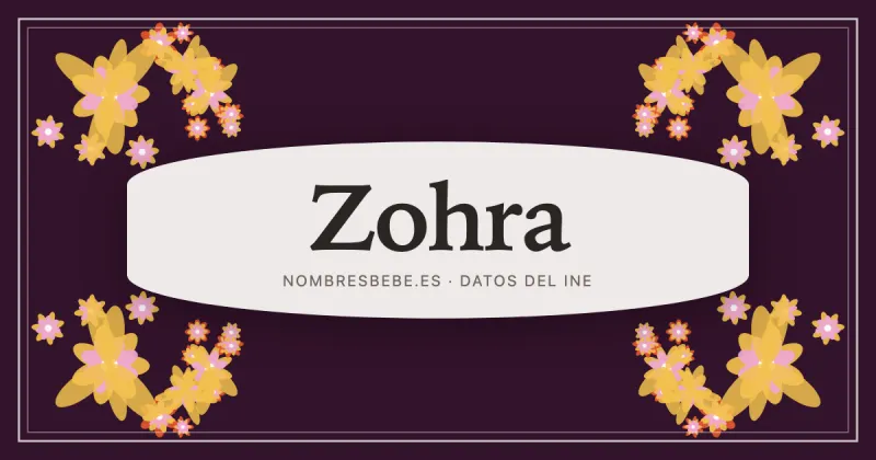 Zohra, en una estampa ornamental de nombresbebe.es