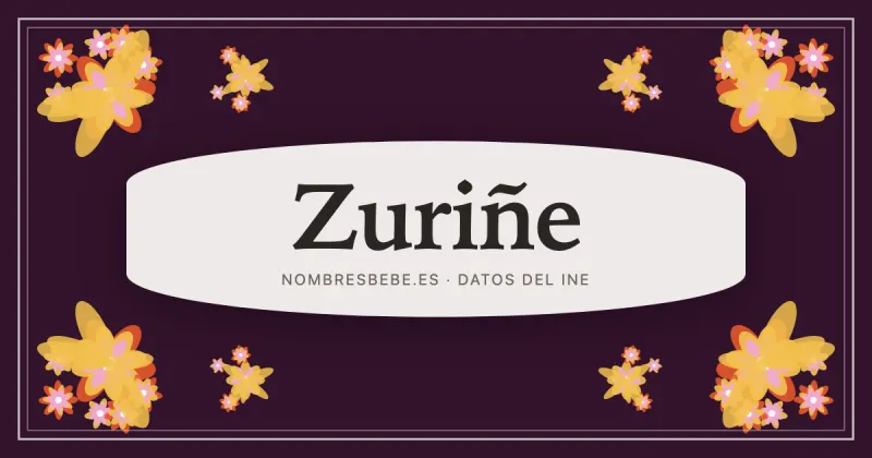 Zuriñe, en una estampa ornamental de nombresbebe.es